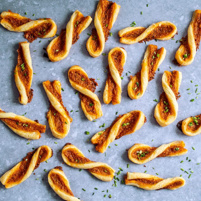 Vegane Blätterteig-Stangen