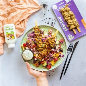 Vegane Chicken-Grillspieße