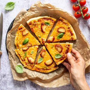 Vegane Vier-Käse-Pizza