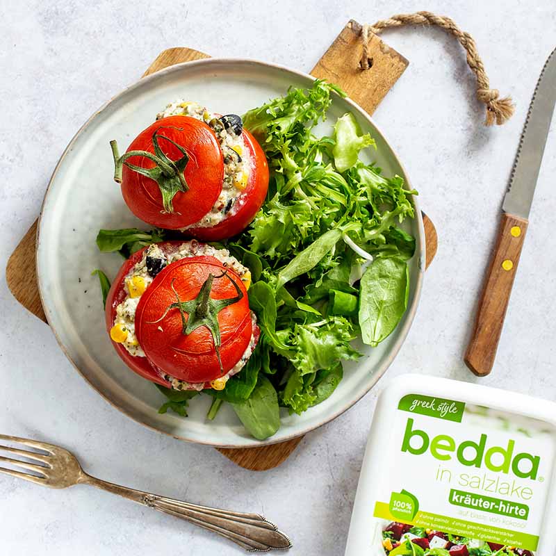 Gefüllte Paprika und Tomaten